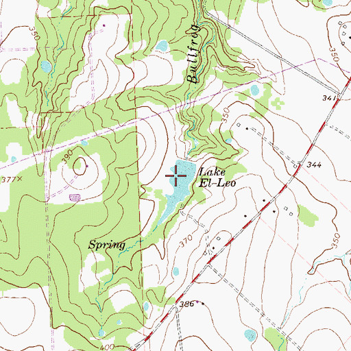 Topographic Map of Lake El-Leo, TX