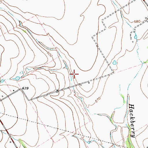 Topographic Map of Soil Conservation Service Site 20 Reservoir, TX