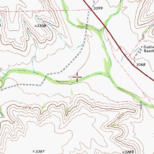 Topographic Map of Soil Conservation Service Site 8 Dam, TX