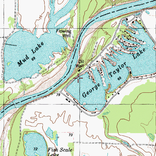 Topographic Map of Taylor Lake, TX