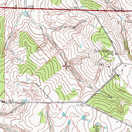 Topographic Map of Soil Conservation Service Debris Basin 110, TX