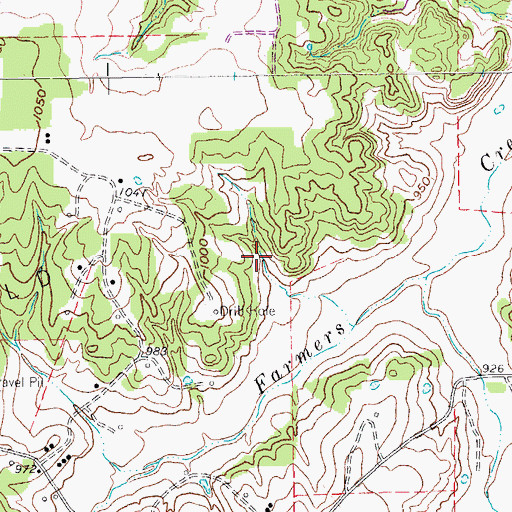 Topographic Map of Soil Conservation Service Debris Basin 112 Dam, TX