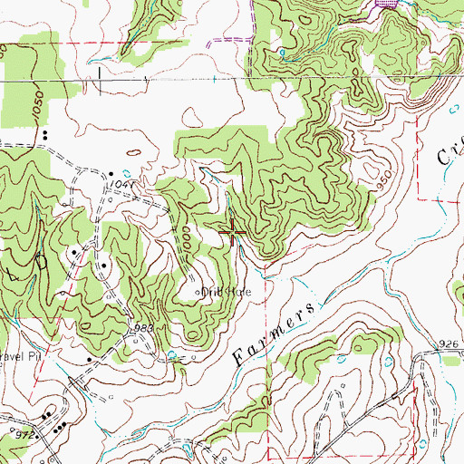 Topographic Map of Soil Conservation Service Debris Basin 112, TX