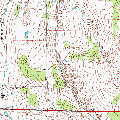 Topographic Map of Soil Conservation Service Debris Basin 115 Dam, TX