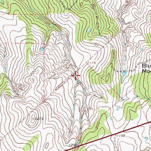 Topographic Map of Soil Conservation Service Debris Basin 116, TX