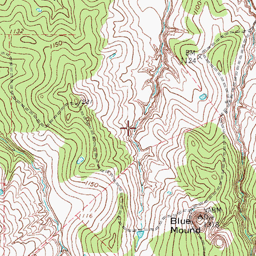 Topographic Map of Soil Conservation Service Debris Basin 118 Dam, TX