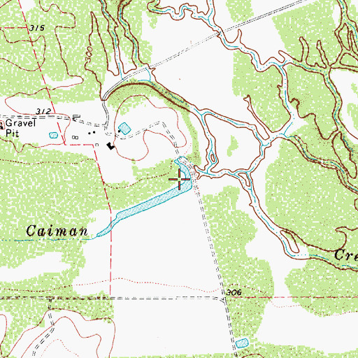 Topographic Map of Coquat Lake Dam, TX