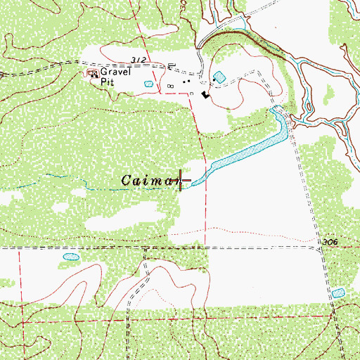 Topographic Map of Coquat Lake, TX