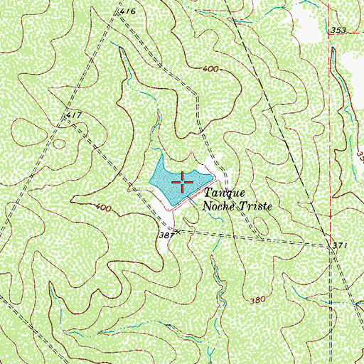 Topographic Map of Tanque Noche Triste Tank Dam, TX