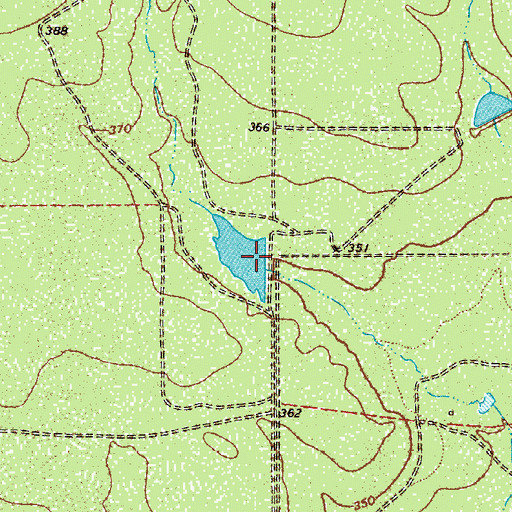 Topographic Map of Ruhmann Tank Dam, TX