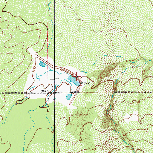Topographic Map of Dobie Ranch Tank Number 1 Dam, TX