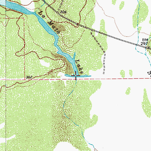 Topographic Map of La Mata Lake Dam, TX