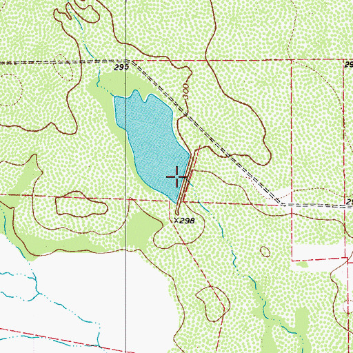 Topographic Map of Dobie Ranch Tank Number 2 Dam, TX