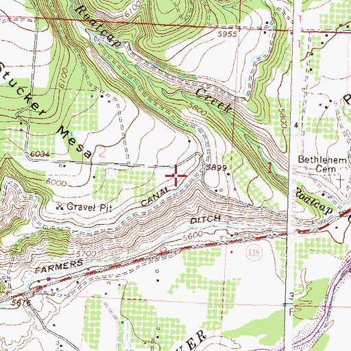 Topographic Map of Fire Mountain Canal, CO