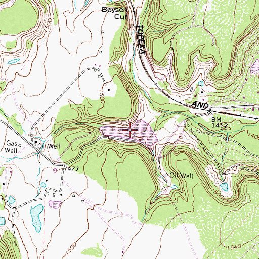 Topographic Map of Soil Conservation Service Site 2 Reservoir, TX