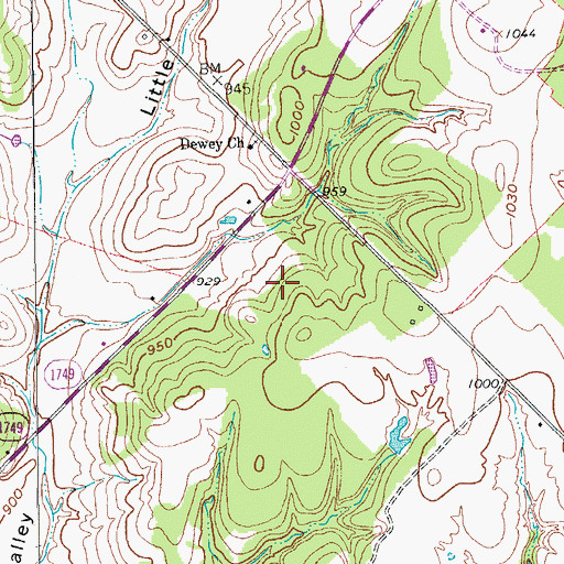 Topographic Map of Soil Conservation Service Sediment Control Structure 16-1, TX