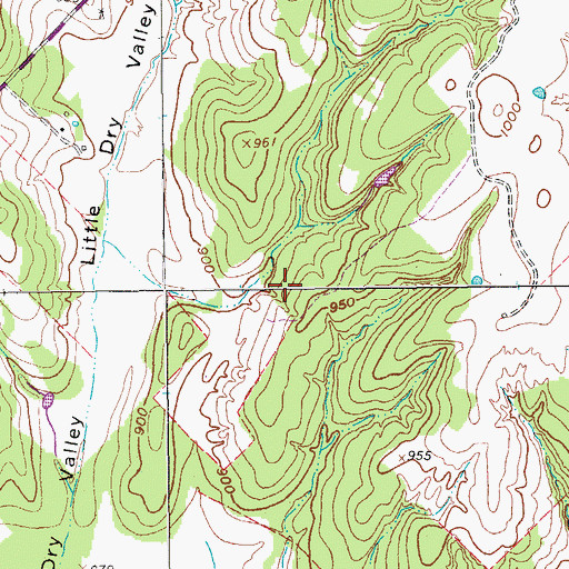 Topographic Map of Soil Conservation Service Sediment Control Structure 16-2, TX