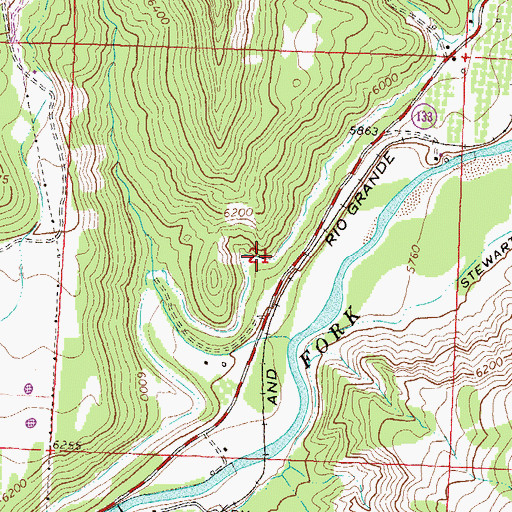 Topographic Map of Terror Creek, CO