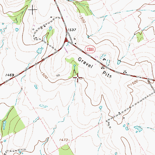 Topographic Map of Mount Pleasant Dairy Dam, TX