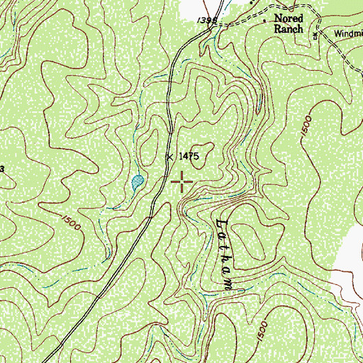 Topographic Map of Soil Conservation Service Site 13a Dam, TX