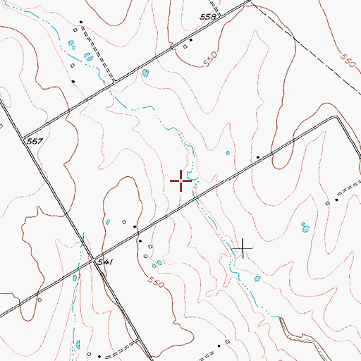Topographic Map of Soil Conservation Service Site 71a Reservoir, TX