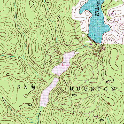Topographic Map of Azalea Lake, TX