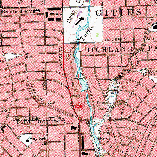 Topographic Map of Exall Lake, TX