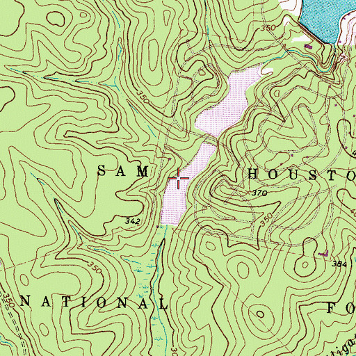 Topographic Map of Camelia Lake, TX