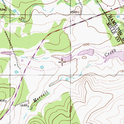 Topographic Map of McCasland Lake Number 1 Dam, TX