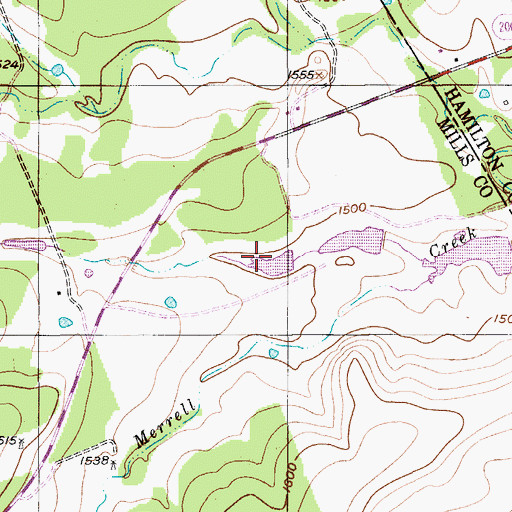 Topographic Map of McCasland Lake Number 1, TX