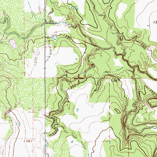 Topographic Map of Soil Conservation Service Site 4 Dam, TX
