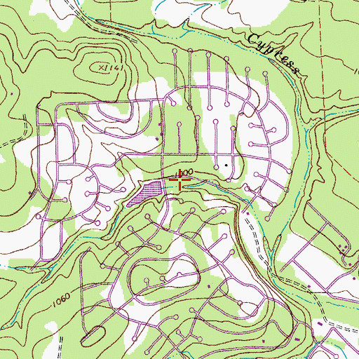 Topographic Map of Big Dam, TX