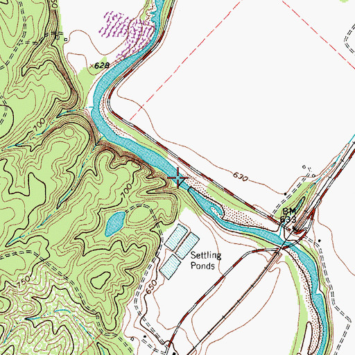 Topographic Map of Hays County Park Lake Dam, TX