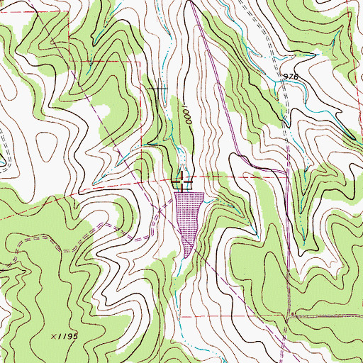 Topographic Map of Purola Lake, TX