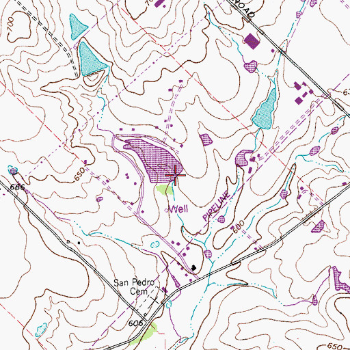 Topographic Map of South Ridge Estates Lake Dam, TX