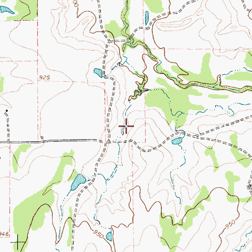Topographic Map of Dickson Lake Dam, TX