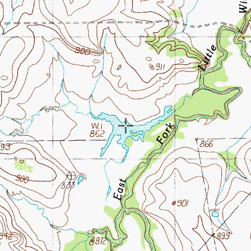 Topographic Map of Old Lake, TX