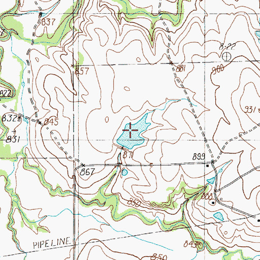 Topographic Map of Edwards Ranch Lake Number 1, TX