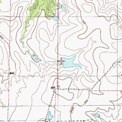 Topographic Map of Edwards Ranch Lake Number 2 Dam, TX