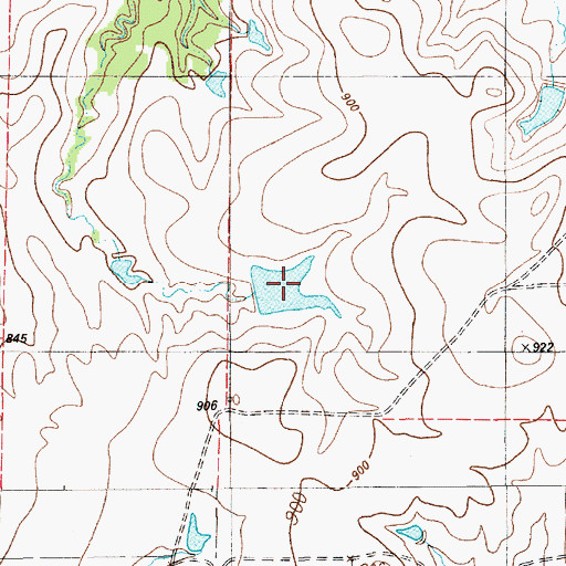 Topographic Map of Edwards Ranch Lake Number 2, TX