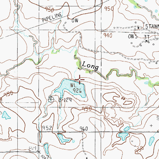 Topographic Map of Petrolia Field Lake Dam, TX