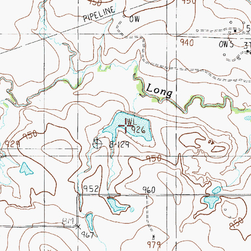 Topographic Map of Petrolia Field Lake, TX