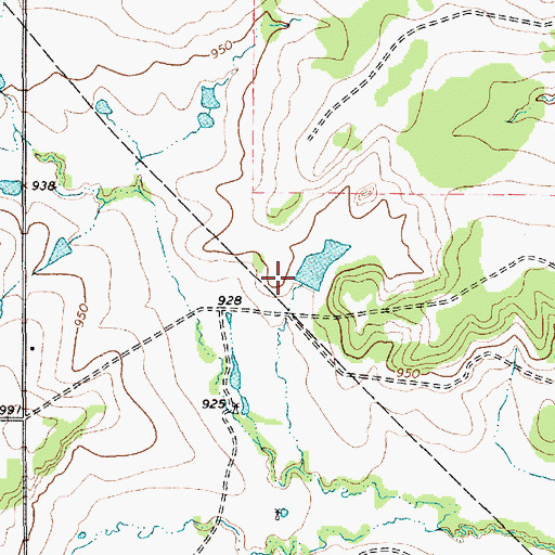 Topographic Map of Near Pipeline Lake Dam, TX