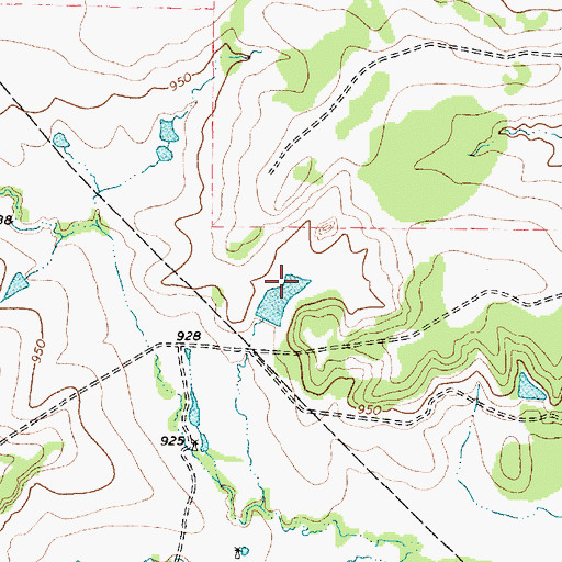 Topographic Map of Near Pipeline Lake, TX