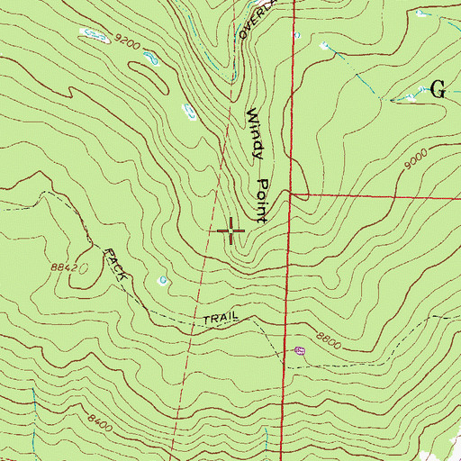 Topographic Map of Windy Point, CO
