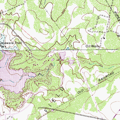 Topographic Map of Halsell Estate Lake Dam, TX