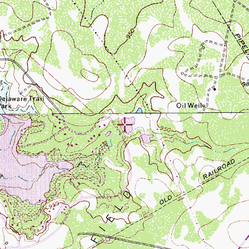 Topographic Map of Halsell Estate Lake, TX