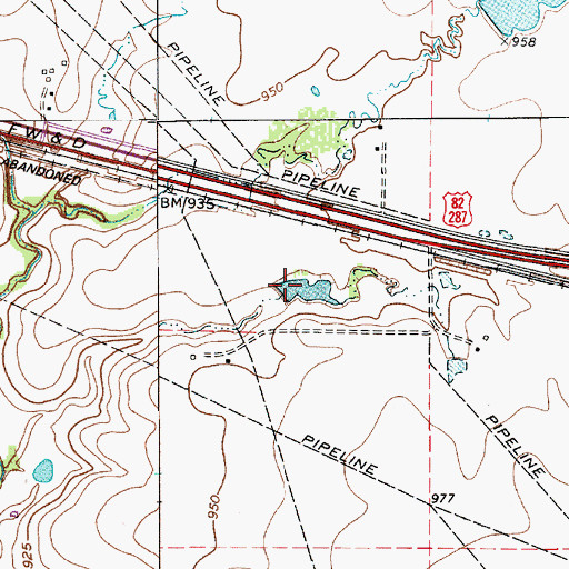 Topographic Map of School Land Lake, TX