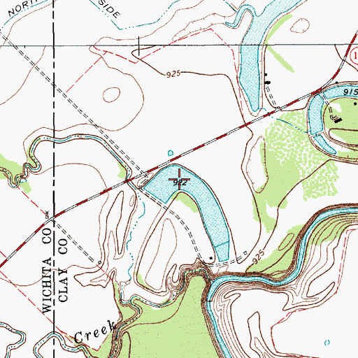 Topographic Map of Parker Estate Lake, TX