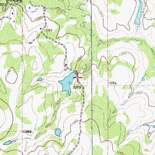Topographic Map of Antelope Field Lake Dam, TX